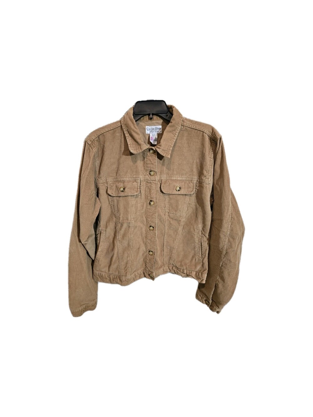 Classic Blues  XL Women's Corduroy Chore / Barn Jacket Vtg 90s Y2k Brown
